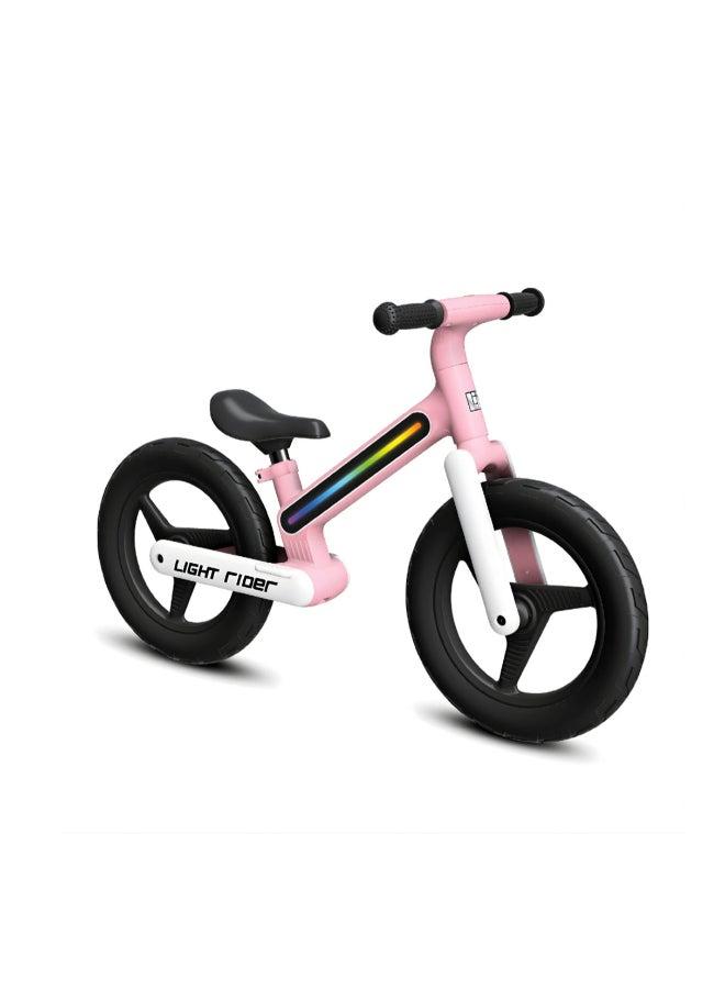 LiT Light Rider Girls' Balance Bike (12 inch, Pink)
